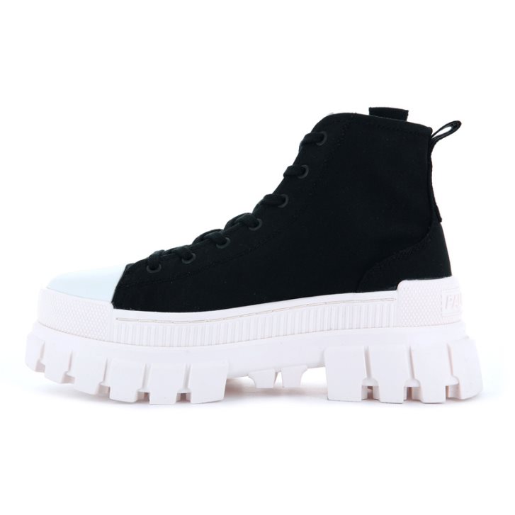 Dámské Boty Na Platformy Palladium Revolt Hi TX Černé Bílé | CZ SMD-06W